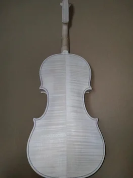 1 PC Branco Violino 4/4 com o EUROPEU Flamed Maple E tampo em Abeto de Escala Ébano TY2312155#