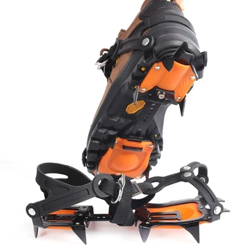 10 Dentes de Garra de Spike Sapatos Garras Apertos Exterior Botas de Escalada Crampons Não-deslizamento Estrada de Montanha Crampons Na Neve Acessórios