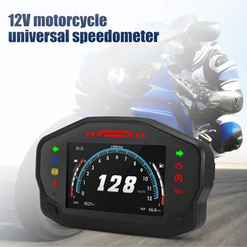 12V Universal Motocicleta Velocímetro Odômetro Tacômetro Motocicleta LCD do Painel de Instrumentos Moto Painel para 2/4 Cilindros