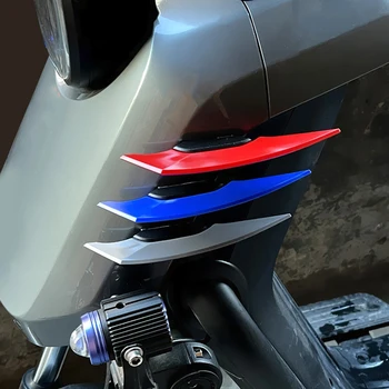 1Pair Universal Motocicleta Winglet Spoiler Aerodinâmico da Asa com Adesivo Motocicleta Decoração Autocolante para Moto Scooter