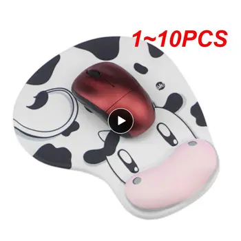 1~10PCS Cartoon Vaca Mouse Pad Ergonômico Deskpad Kawaii Mouse Pad com Descanso de Pulso Portátil Mesa de Computador Tapete Anti Derrapante Secretária Tabela