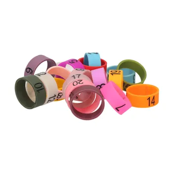 20 PCS Microfone Coloridas de IDENTIFICAÇÃO de Anéis de Número de 1 a 20 Multicolor Silicone Macio, Anel (Cor Aleatória)