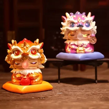 2024 Ano Novo Bonito Dragão Resina Enfeites De Mesa De Decoração Da Mesa Zhaocai Ornamentos Festival Da Primavera Presentes Artesanato De Resina Figurinhas