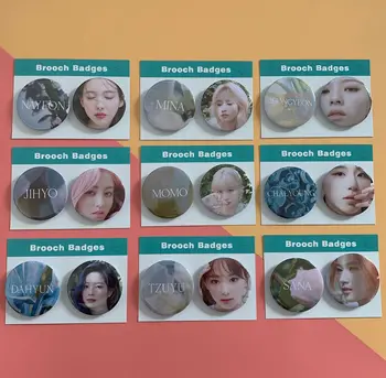 2pcs/set Kpop DUAS vezes emblema do Novo Álbum MAIS & MAIS 58mm broche de K-pop DUAS vezes suprimentos