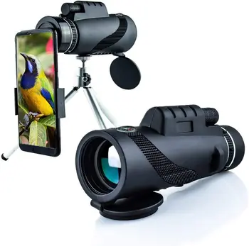 40x60 MM Telescópio Telefone Móvel da Câmera Lente Zoom Monocular Viajar Telescópio Lente Com Suporte de Tripé Para Iphone Samsung Xiaomi