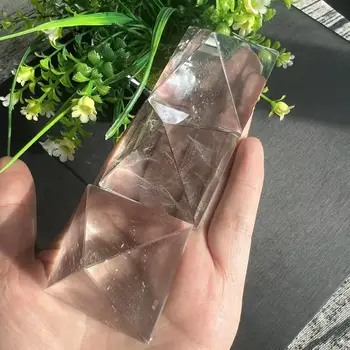 4cm Natural Transparente Pirâmide de Cristal de Quartzo Claro Reiki de Cura Natural branco Pirâmide de cristal matérias pedra de polimento