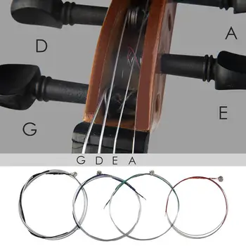 4pcs Cordas do Violino Kit para 3/4 4/4 1/2 1/4 1/8 Violino Seqüências de Substituição de Acessórios para Instrumentos Musicais