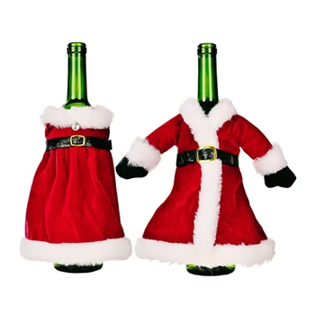 50 LB de Natal de Garrafa de Vinho com Tampa de Vestido de Saco de Garrafa de Vinho Manga do Suéter de Natal do Partido Nova