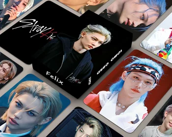 55Pcs Kpop Ídolo Felix Hyunjin Photocards Novo Álbum Lomo Cartões HD Cartaz Foto Impressa Postais Vadios Crianças Fãs de Coleta Presentes