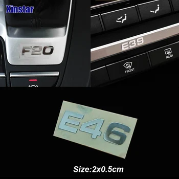 5Pcs de Aço Inoxidável Carro Decalques Adesivo Para BMW E30 E34 E36 E39 E46 E60 E87 E90 F10, F20 F30