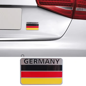 5x8cm de Alumínio Emblema Para a Alemanha Bandeira Emblema para a BMW, Volkswagen, Ford, Fiat Skoda Lado de Decoração adesivos de carros