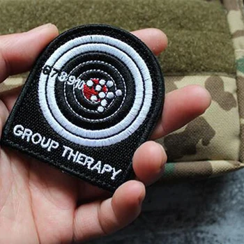 7*6cm Patch Bordado Terapia de Grupo de Combate do Exército dos EUA Tático Emblema Emblemas Militares Apliques Bordados Patches para Mochila