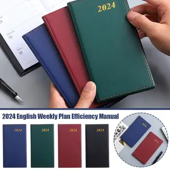 Agenda 2024 Planejador Caderno Diário Libretas Diário Cuadernos 2024 Lista de Observação Planejador Semanal Caderno A6, papel de carta Fazer Bo T8Y8