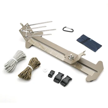 Ajustável de Metal Corda Braider Tecelagem Ferramenta Criador Pulseira Kit, Perfeito para DIY de Artesanato e Esportes ao ar livre do Aço Inoxidável