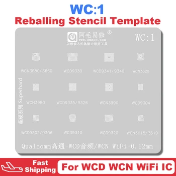 Amaoe Reballing Estêncil Modelo WCN3980 WCN3990 WCN3680 WCN3660 WCN9330 WCN9341 WCN9340 WCN3620 WCN9335 WCN9326 WCN9304 Chip IC