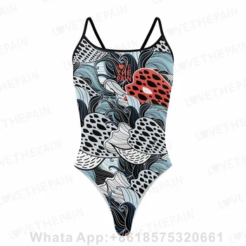 Amor A Dor De Mulheres De Biquíni Sexy De Volta Bodysuit Um Maiô De Peça De Verão, Piscina Monokini Swimwear 2023 Funcional Maiô