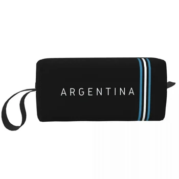 Argentina Bandeira Argentina Saco Cosmético Mulheres De Maquiagem Sacos De Viagem Impermeável Necessaire Organizador De Bolsa De Armazenamento
