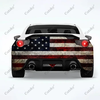 Bandeira americana Carro adesivos em vinil de estacionamento traseiro, traseiro aparência modificação pacote adequado para automóveis e caminhões adesivos