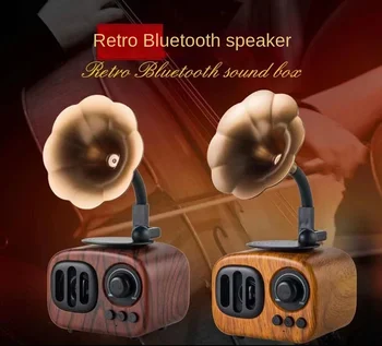 Barra De Som Creative Retro Mini Sem Fio Bluetooth Som Interior Casa Portátil Cartão Insira O Alto-Falante Do Rádio De Presente Da Moda De Som