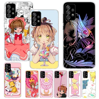 CardCaptor Sakura Animes de Impressão Soft Case para Samsung Galaxy A14 A54 A13 A53 A12 A52 Telefone Shell A24 A34 A23 A33 A04S A03S A02S