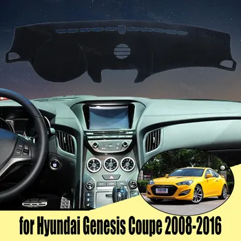 Carro Automático da Tampa do Painel de controle do Cabo para Hyundai Genesis Coupe 2008-2016 LHD RHD Dashmat Almofada do Painel Tapete Traço Mat