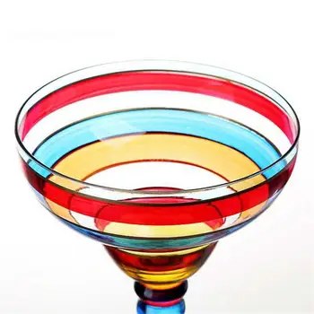 Criativo Margarita Copos de Vinho 270ml Artesanal Colorido Taça de Cocktail condições para a Europa Cálice Taça de Champanhe Copo Criativo Copos de Vinho