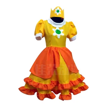 Daisy Vestidos De Cosplay De Princesa Trajes De Halloween Roupas Vestido Amarelo