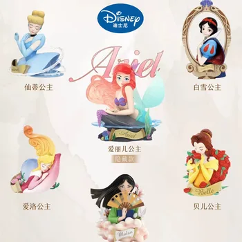 Disney Princess Imagem De Arte Da Série Caixa De Estore Genuíno Figura Conto De Fadas Da Menina Misteriosa Caixa Surpresa Decorações Figura Modelo Boneca