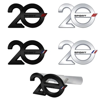 Edição de 20º Aniversário de Carro Grade Emblema Emblema de Metal Logotipo Corpo Decalques Traseira Etiqueta Para a Peugeot Sport 107 207 208 301 508 5008