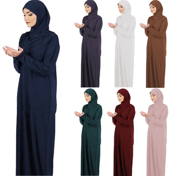 Eid Mulheres Muçulmanas Com Capuz Abaya Kaftan Islâmico Do Ramadã Oração Vestuário Sobrecarga Abayas Burca Manto Maxi Vestido De Roupas Tradicionais