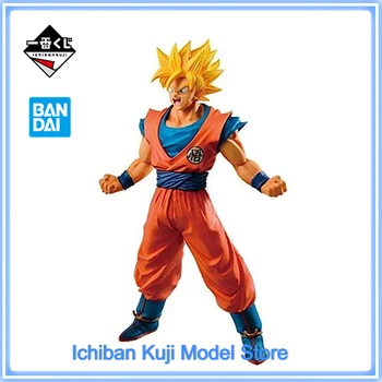 Em Estoque Original de Dragon Ball Z Bandai Genuíno Ichiban KUJI 18CM Son Goku Super Saiya-Figura de Ação em caixa de Recolha Modelo de Brinquedos