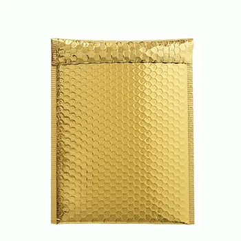 Embalagem de Envio de Envelopes Bolha papel ouro Acolchoado Envelopes Saco Bolha de Endereçamento de Envelope Saco de Presente Quebra automática de Armazenamento de 10pc 18*23cm