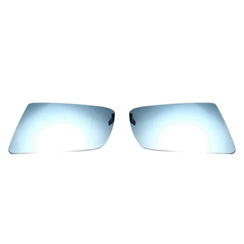 Esquerda & Direita Azul eléctricos Aquecidos Grande Angular Espelhos de Vidro Para-BMW 5 E60 E61 2003 2004 2005 2006 2007 2008