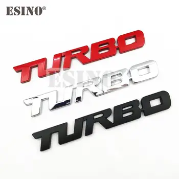 Estilo carro Carro Turbo Boost Carregamento 3D do Cromo do Metal Ninc Liga 3D Emblema Emblema Adesivo Decalque de Acessórios Auto