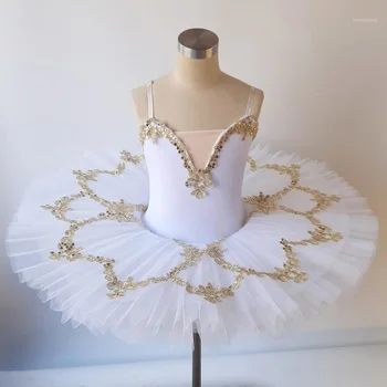 Fase De Usar Rosa Azul Branco Vestido De Bailarina Profissional De Ballet Tutu Infantil Crianças Meninas Lago Dos Cisnes Balet