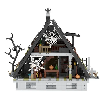 Gobricks MOC Halloween Horror Casa de Bruxa Bloco de Construção de Um Kit em forma de Casa de Jack Skellingtons Casa de Tijolos Modelo de Brinquedos Presentes
