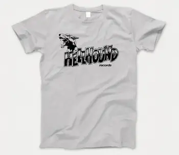 Hellhound Registros De T-Shirt 786 Retro Cinza Unissex Tee Gráfico