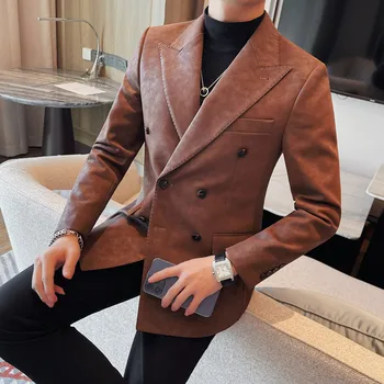 High-end paletó Elegantes, Homens de Terno parte Superior coreano Slim Outono/inverno Bonito Business Casual Terno Casual Blazers