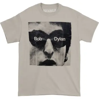 Homens Bob Dylan Óculos de sol de Creme de leite (Rockabilia Exclusiva) T-shirt Médio de Creme