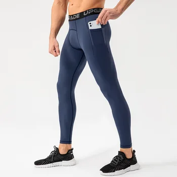 Homens de meias de compressão leggings Execução esportes homens de fitness calças de jogging seca rápido, calças de treino de fitness Yoga fundos de