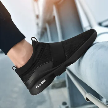 Homens Sapatos Novos Sapatos Confortáveis de Moda de Malha de Homem Casual, Tênis Par de Sapatos de Leve, antiderrapante Pé Calçado Tamanho 48
