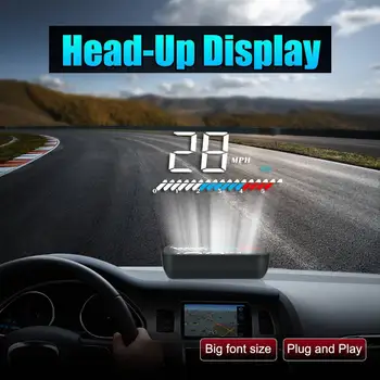 Hud Head Up Display OBD2 GPS Velocímetro do pára-brisa Projetor de Mudança Automática Lembrete de temperatura da Água de Carro Acessórios Eletrônicos