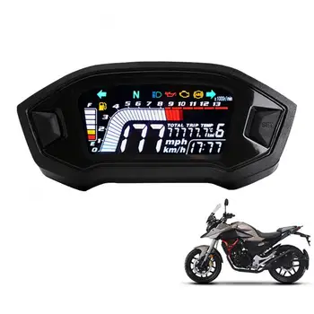 Impermeável Odômetro da Motocicleta Calibre de Velocímetro Universal Motocicleta Medidor Digital LCD Com revestimento Durável Sol-prova para 2/4 Cilindro