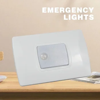 Indução de Luzes de Emergência 2 Modos de Parede, Iluminação de Emergência de Falha de Energia Casa, Quarto, Corredor de Aviso da Lâmpada de luz