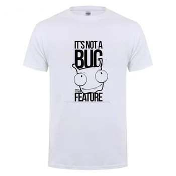 Ini mas não um Bug Ini Adalah Fitur Dicetak T-Shirt Lucu Ulang Em Hadiah untuk Pria Ayah Ayah Suami pacar Programador Kaos Katun