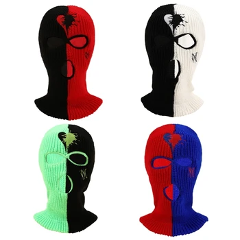 Inverno Máscara de Esqui para os Homens Balaclava Face Mask Máscara facial de Malha, a Máscara de Esqui Gorro Cara Cheia de Cobertura para Homens Mulheres