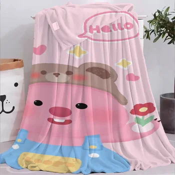 Kawaii Loopy De Pelúcia Cobertor Anime Cartoon Lavável A Máquina Cobertor Quente Lençóis Aluno Office Nap Manta De Sofá Cobertor Presente