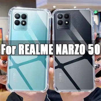 Limpar a caixa do Telefone para Realme Narzo 50 TPU Transparente Caso Realme Narzo50 6.6