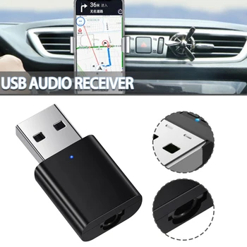 Mayitr 1pc Duplo de Saída do Adaptador de Áudio de 3,5 mm AUX Placas de Carro Receptor de Áudio sem Fio USB 5.0 Transmissor de Receptores