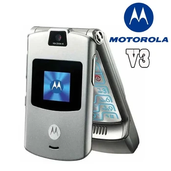 Motorola RAZR V3 - Original Desbloqueado Bluetooth Telefone Flip Rápida Falar Vintage Telefone FM GSM 850/900/1800/1900 Excelente Qualidade